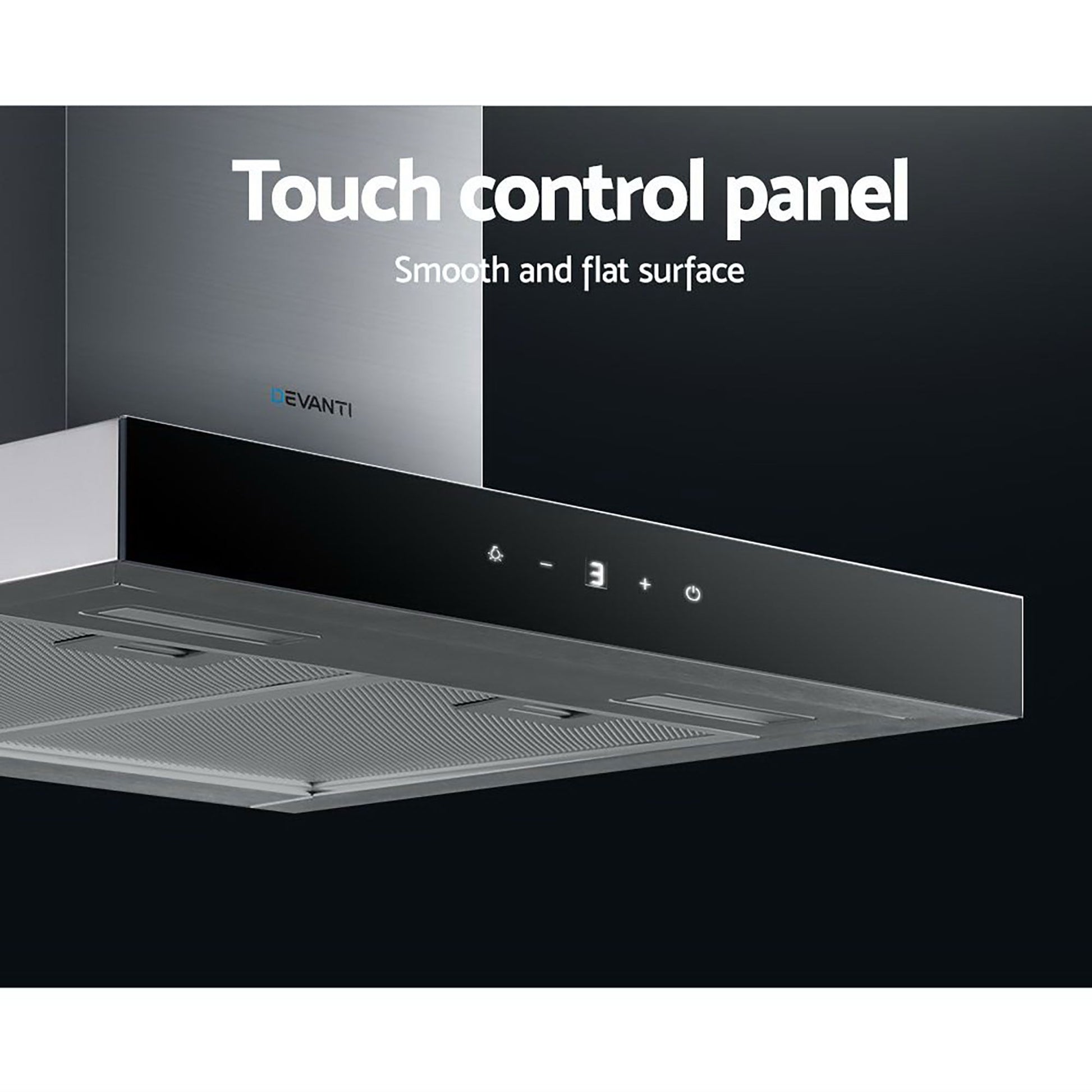 Devanti 600mm Range Hood 60cm Rangehood Glass Stainless Steel