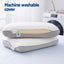 ROOMSENSE Reversible Dual-Sided Memory Foam Pillow, Ice-Cooling & Warm Fabric Sides, 55D Ultra-High Density Ergonomic Contour Pillow for Neck Pain Relief, Back & Side Sleepers