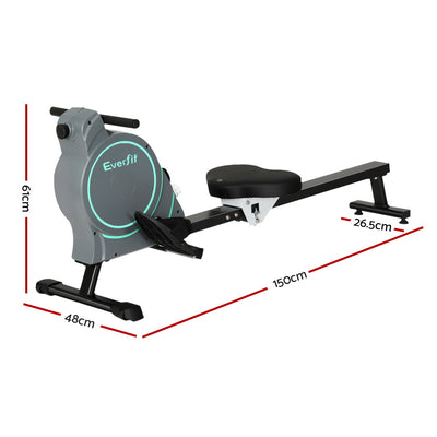 Everfit Magnetic Rowing Machine 16 Levels Rower With APP Cardio Workout Fitness