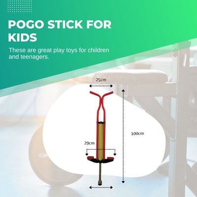 Red Pogo Stick Kids - Childrens Jumping Jackhammer Exercise Hopper Toy