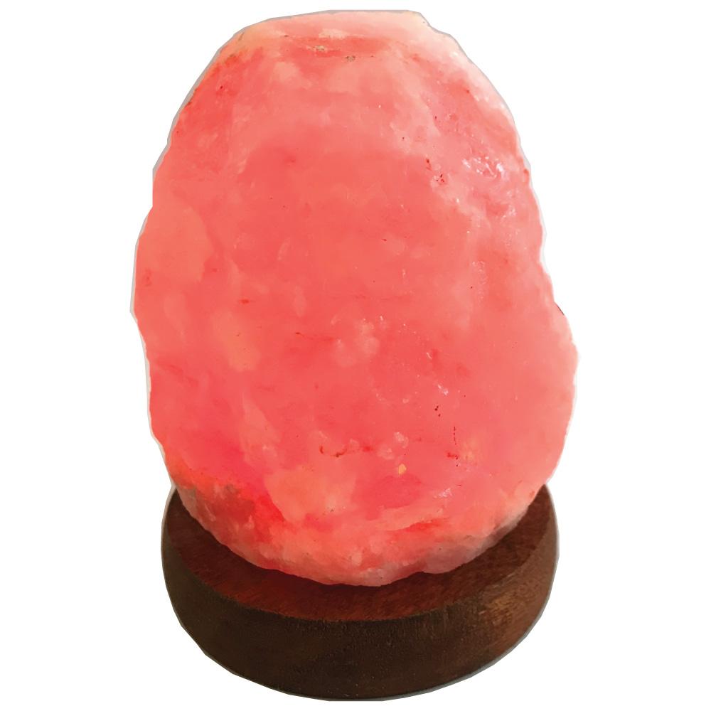 Red USB Himalayan Pink Salt Lamp - Colour Light Bulb - Mini Natural Rock Crystal