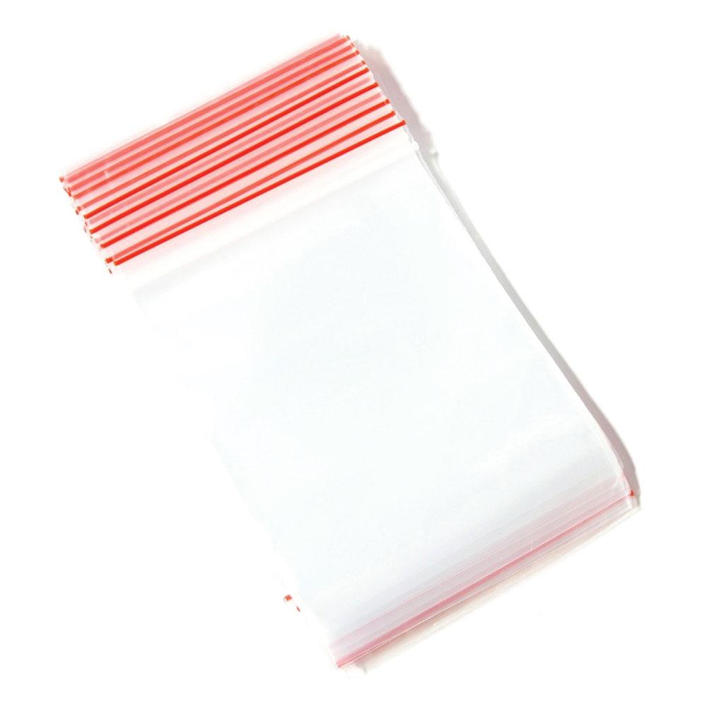 Resealable Food Grade Plastic Bags - Zip Close Clear Snap Clip Seal Bag
