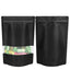 Resealable Stand Up Bags 21x17cm - Black Food Packaging Zip Pouch