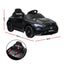 Ride On Car Licensed Mercedes Benz AMGC63 Kids Electric Car 12V Music Black