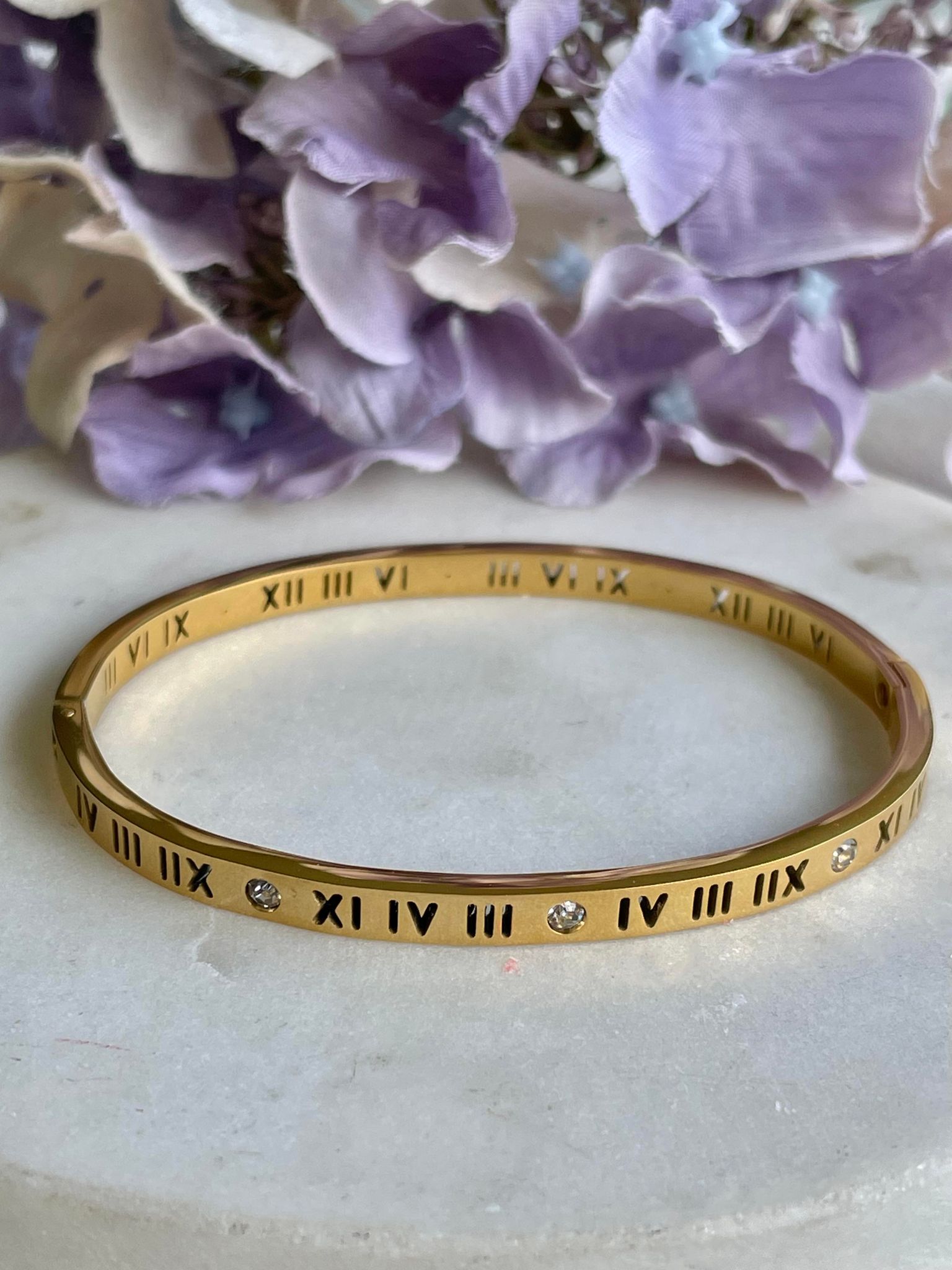 Roman numeral bangle – Tarnish Proof Jewellery