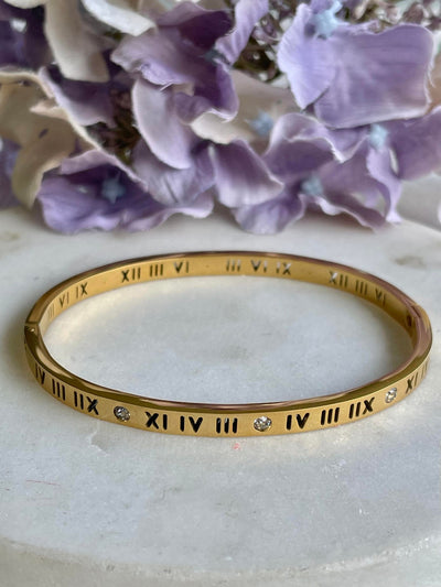 Roman numeral bangle – Tarnish Proof Jewellery