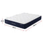 RoomSense Double 26cm Firm Mattress Bundle with Oatmeal Wooden Bed Frame