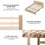 RoomSense Double 26cm Firm Mattress Bundle with Oatmeal Wooden Bed Frame