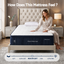 RoomSense King Single Mattress, 34cm Thick Medium Soft Hybrid Mattress for Back Pain Relief, Tencel Cooling Pocket Spring Mattress King Single Size in a Box