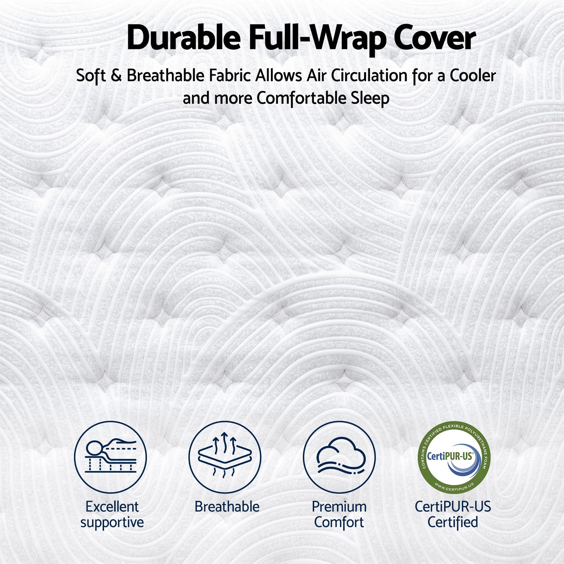 RoomSense King Single Mattress, 34cm Thick Medium Soft Hybrid Mattress for Back Pain Relief, Tencel Cooling Pocket Spring Mattress King Single Size in a Box