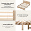 RoomSense Queen 30cm Latex Mattress Medium Firm Bundle, Pine Bed Frame