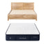 RoomSense Queen 34cm Medium Cooling Gel Mattress Bundle, Oatmeal Bed Frame