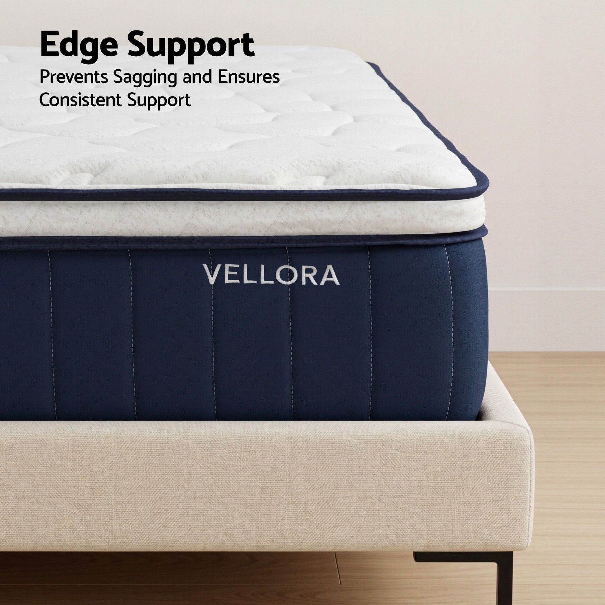 RoomSense Single Mattress , 30cm Medium Firm Hybrid Mattress with Latex Lumbar Support for Back Pain Relief , Pocket Spring Mattress Single Size in a Box