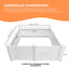 Rooster Farms 1.15m PVC Dog Whelping Box Puppy Birthing Pen - Anti-Crush Rail