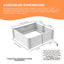 Rooster Farms 1.48m PVC Dog Whelping Box Puppy Birthing Pen - Anti-Crush Rail