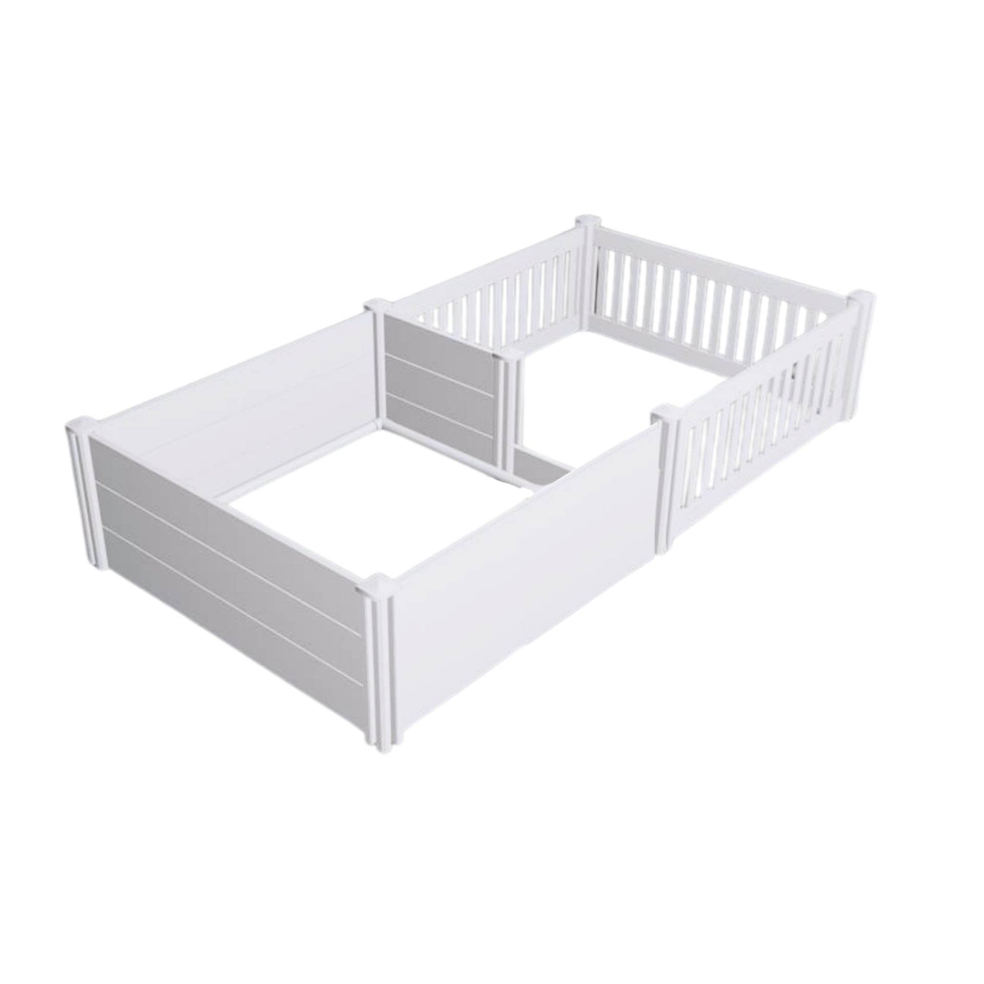 Rooster Farms 1.9m x 0.95m PVC Dog Whelping Box + Playpen Kit - Anti-Crush Rail