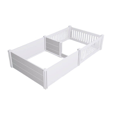 Rooster Farms 2.3m x 1.15m PVC Dog Whelping Box + Playpen Kit - Anti-Crush Rail