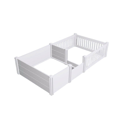 Rooster Farms 2.3m x 1.15m PVC Dog Whelping Box + Playpen Kit - Anti-Crush Rail