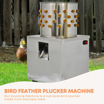 Rooster Farms 30cm Small Bird Feather Plucker Machine Quail Pigeon Defeathering