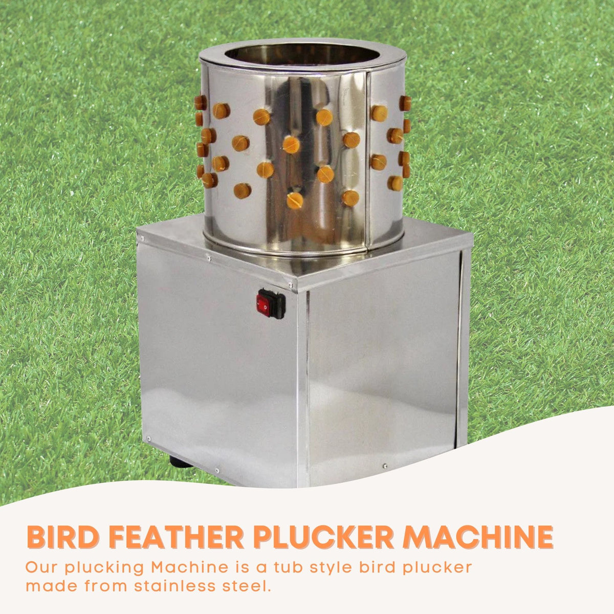 Rooster Farms 30cm Small Bird Feather Plucker Machine Quail Pigeon Defeathering
