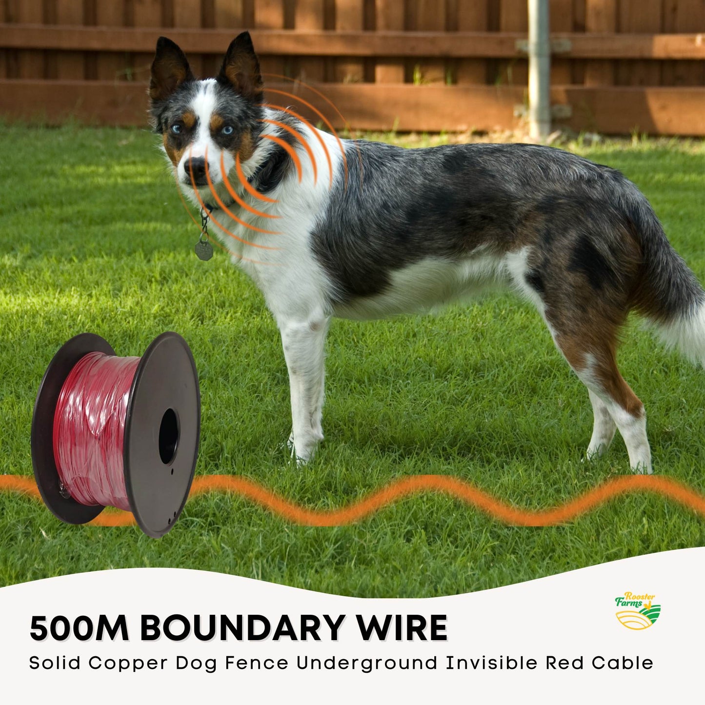 Rooster Farms 500m Dog Fence Underground Boundary Wire Cable - For TP16 Collar