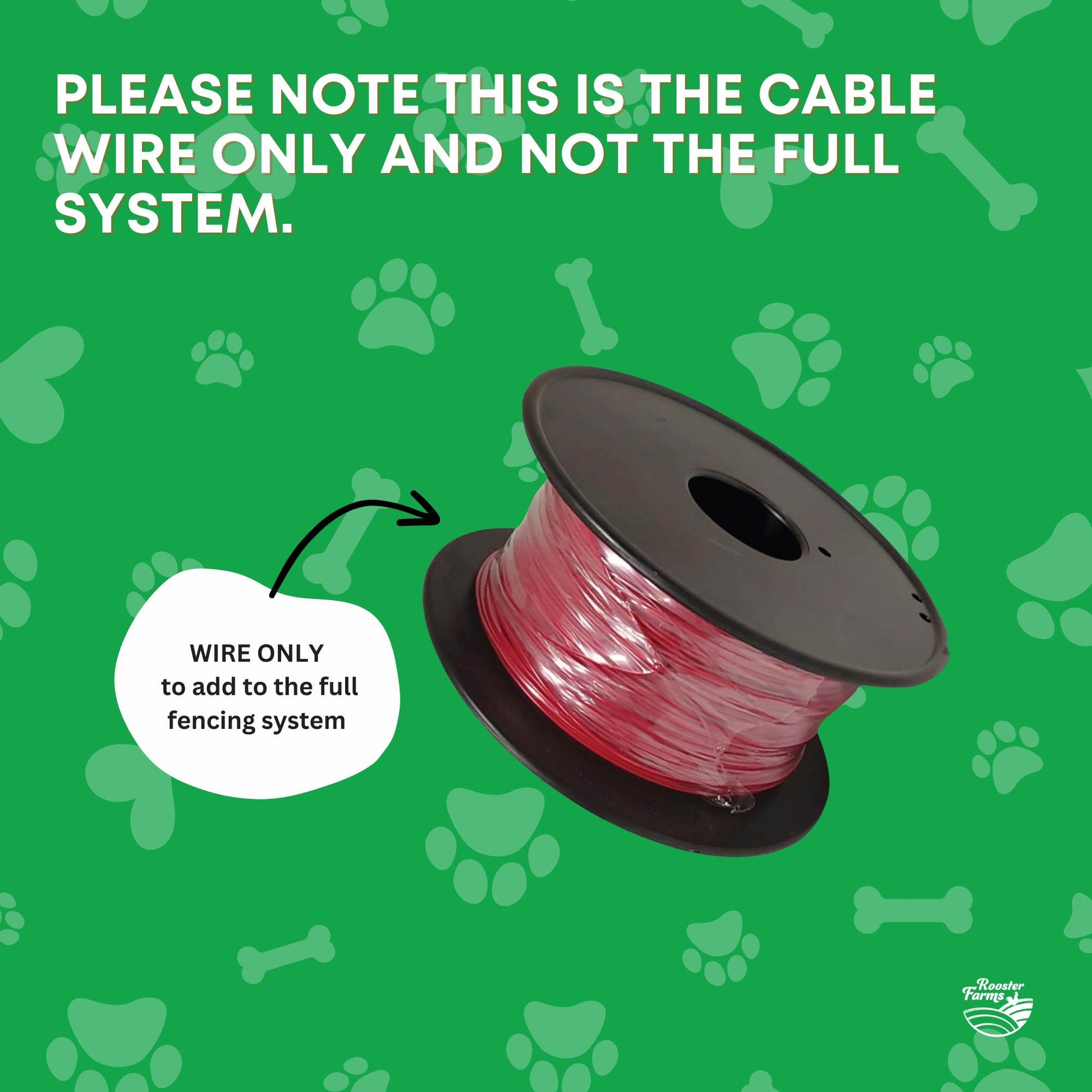 Rooster Farms 500m Dog Fence Underground Boundary Wire Cable - For TP16 Collar