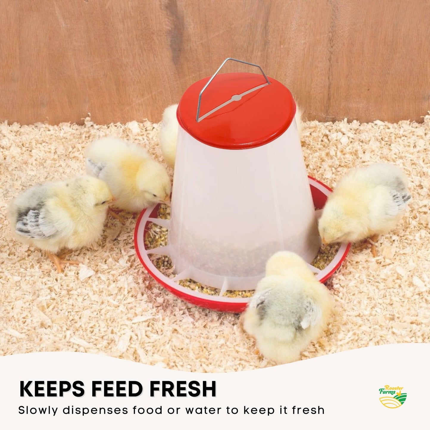 Rooster Farms Chicken Hen Feeder or Drinker Range Automatic Feeders and Waterers