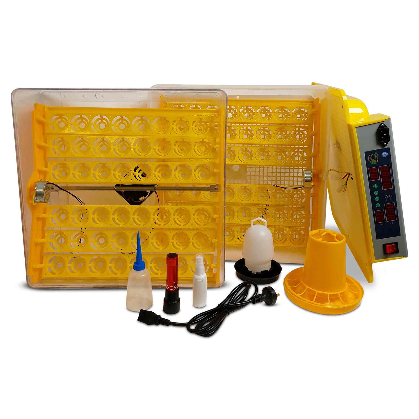 Rooster Farms Electric 96 Egg Incubator + Accessories for Chicken Quail Duck