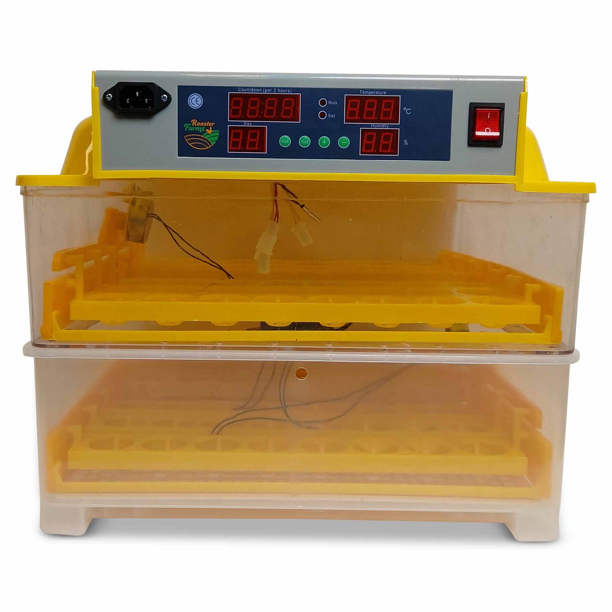 Rooster Farms Electric 96 Egg Incubator + Accessories for Chicken Quail Duck