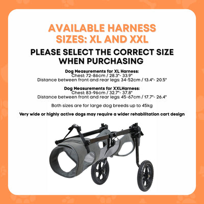 Rooster Farms Large Breed Dog Wheelchair - Adjustable Back Hind Leg Mobility Aid