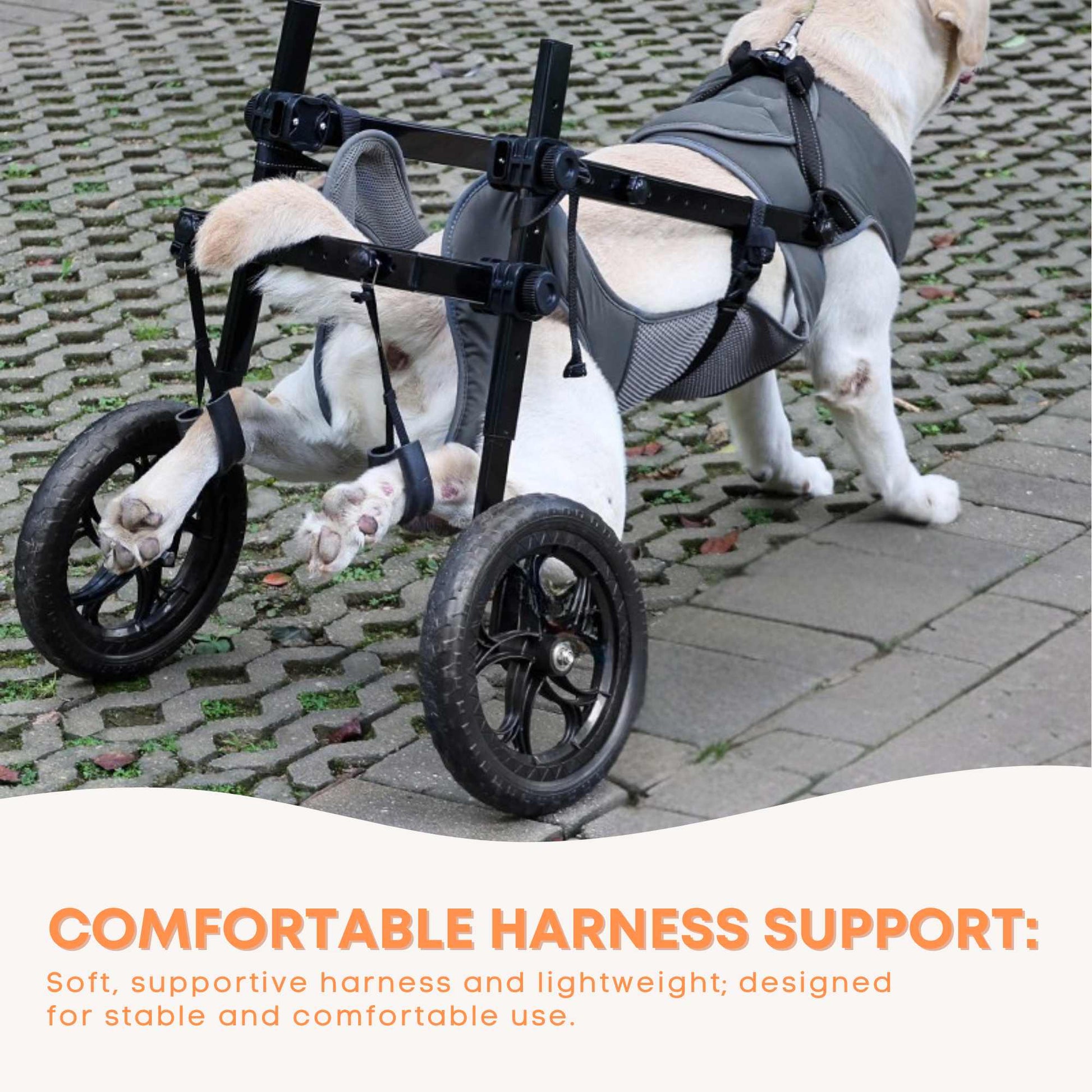 Rooster Farms Large Dog Wheelchair XL Harness - Adjustable Back Leg Aid