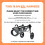 Rooster Farms Large Dog Wheelchair XXL Harness - Adjustable Back Leg Aid