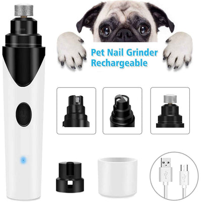 Rooster Farms Pet Nail Grinder Rechargeable Dog Cat Claw Filer Trimmer