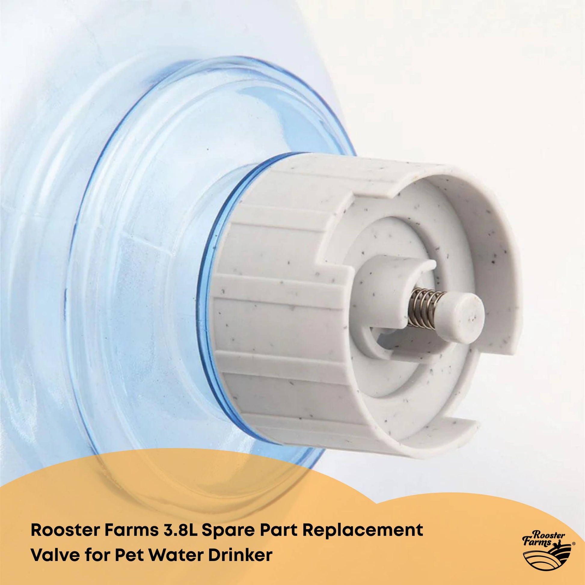 Rooster Farms Replacement Valve Spare Part for 3.8L Pet Water Drinker Dispenser
