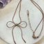 Rose gold bow necklace – Tarnish Proof Jewellery