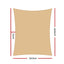 Instahut Shade Sail 5x6m Rectangle 185GSM 95% Sand Shade Cloth
