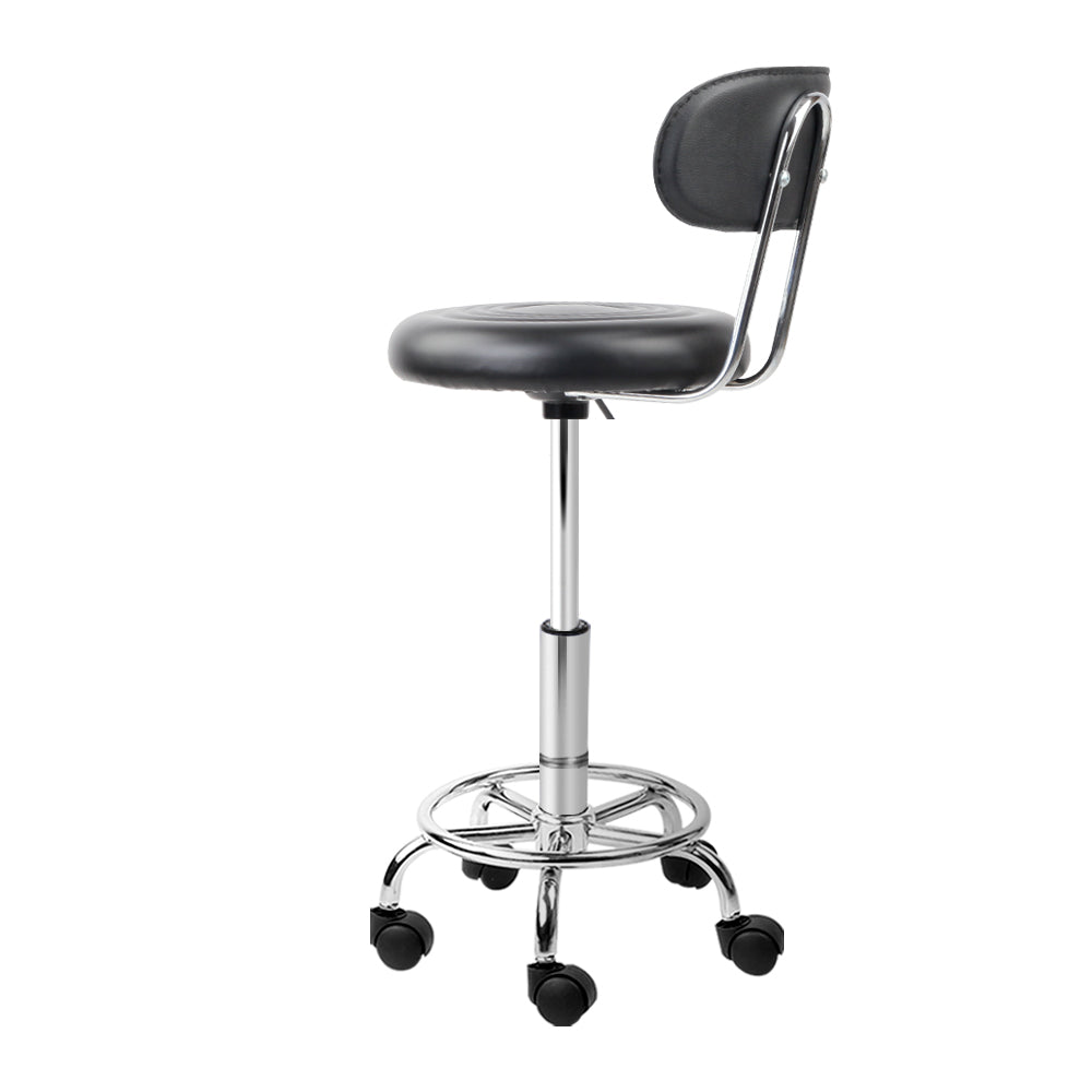 Artiss 2X Salon Stool Swivel Backrest Chair Barber Hairdressing Hydraulic Height