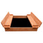 Keezi Wooden Outdoor Sandpit Set - Natural Wood