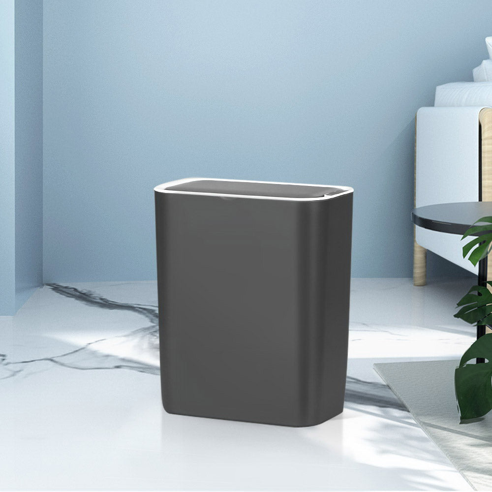 Devanti Motion Sensor Bin Automatic Rubbish Bins Waste Trash Can Ash Black 9L