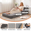Artiss 3-in-1 Folding Sofa Bed Armless Lounger Chair with Side Pocket and Pillow