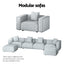 Artiss Modular Sofa Chaise Set 1-Seater Grey