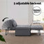 Artiss Sofa Bed Ottoman Pillow Folding Linen Grey Siyi