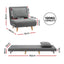 Artiss Sofa Bed Convertible Couch Recliner Lounge Chair Linen Grey