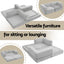 Artiss Convertible Folding Sofa Bed Grey