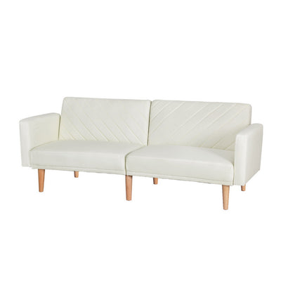 Artiss Sofa Bed 195CM Beige Faux Linen