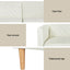 Artiss Sofa Bed 195CM Beige Faux Linen