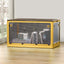 Artiss Storage Container Foldable Stackable Large 5 Sides Open Transparent 115L