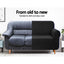 Artiss High Stretch Sofa Cover Couch Protector Slipcovers 2 Seater Black