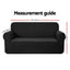 Artiss High Stretch Sofa Cover Couch Lounge Protector Slipcovers 3 Seater Black