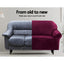 Artiss Velvet Sofa Cover Plush Couch Cover Lounge Slipcover 2 Seater Ruby Red